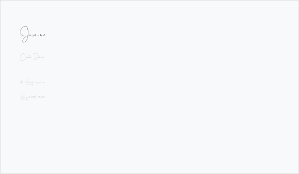 Jasmine Business Card