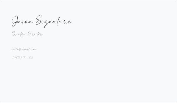 Jason Signature Business Card