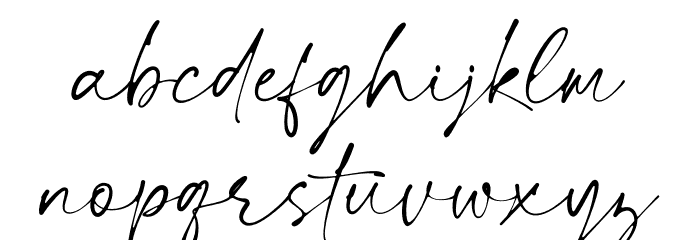 Jason Signature Font LOWERCASE