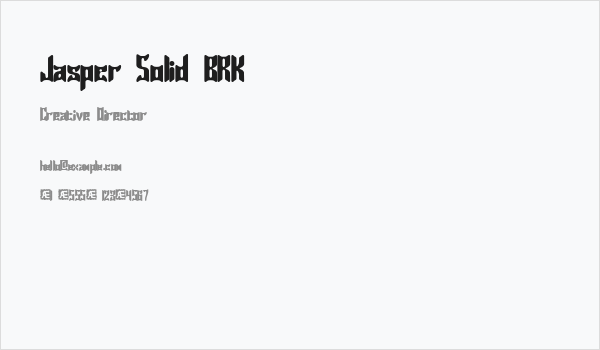 Jasper Solid BRK Business Card