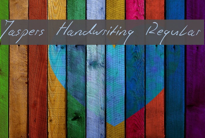 Jaspers Handwriting Regular Font examples