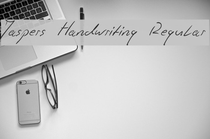 Jaspers Handwriting Regular Font examples