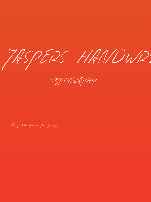 Jaspers Handwriting Regular Poster