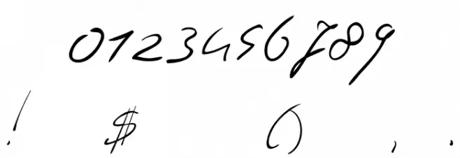 Jaspers Handwriting Font OTHER CHARS