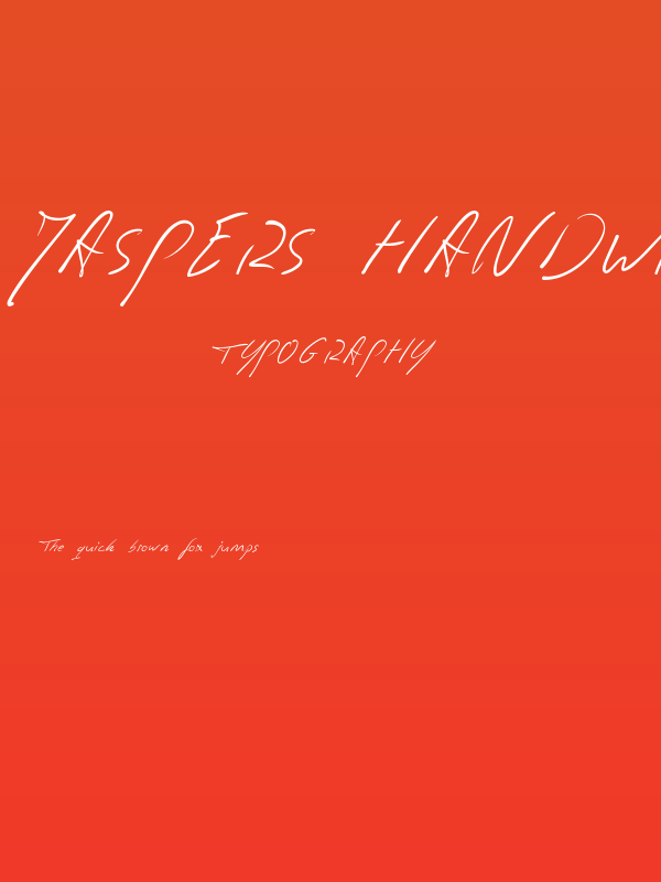 Jaspers Handwriting Poster