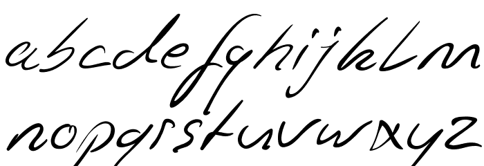 Jaspers Handwriting Font LOWERCASE