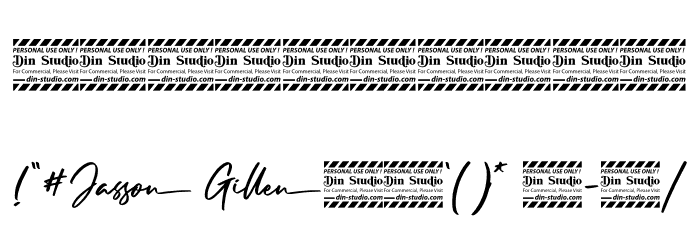 Jasson Gillen Personal Use Font OTHER CHARS