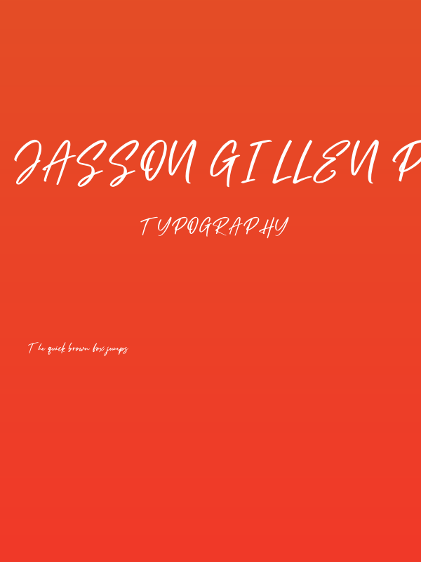 Jasson Gillen Personal Use Poster