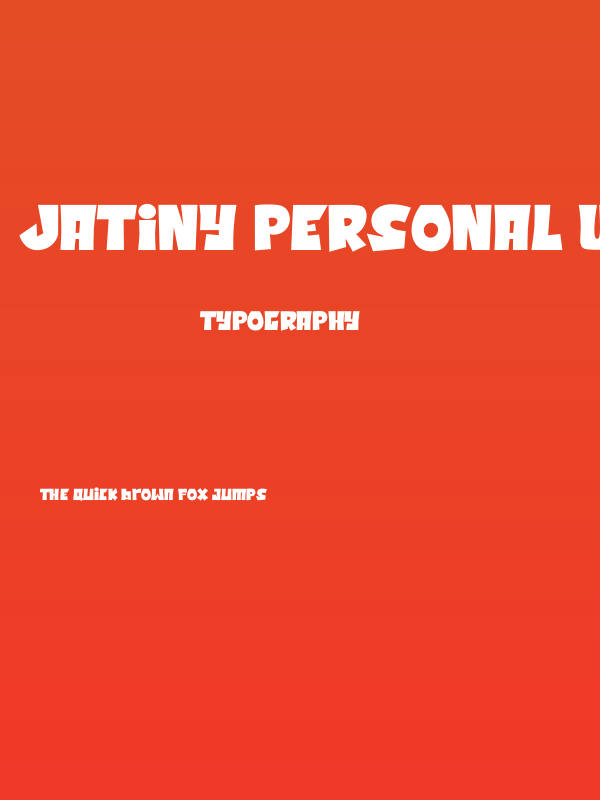 Jatiny Personal Use Poster