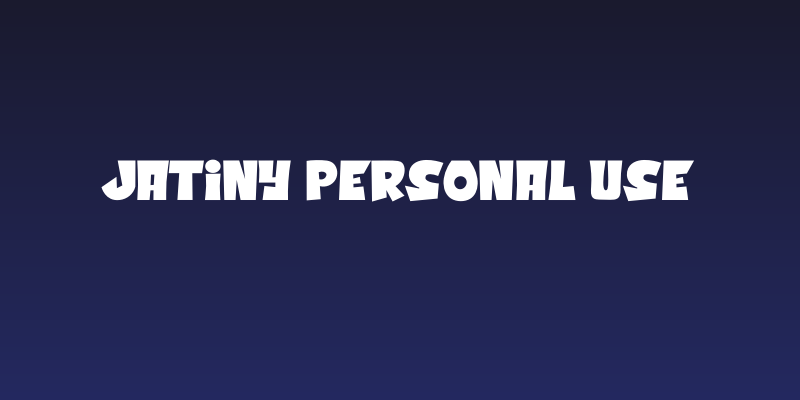 Jatiny Personal Use Social Header
