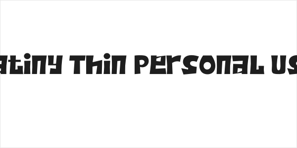 Jatiny Thin Personal Use Logo