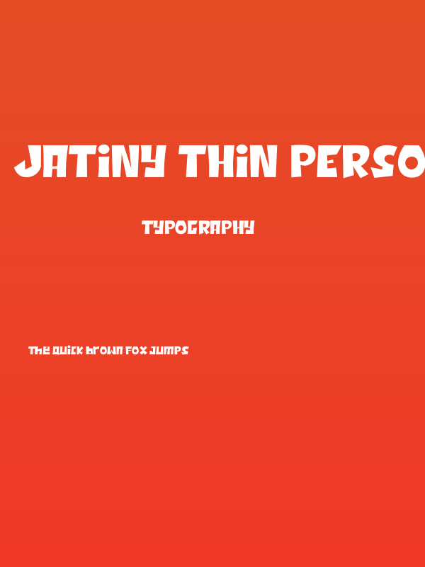 Jatiny Thin Personal Use Poster