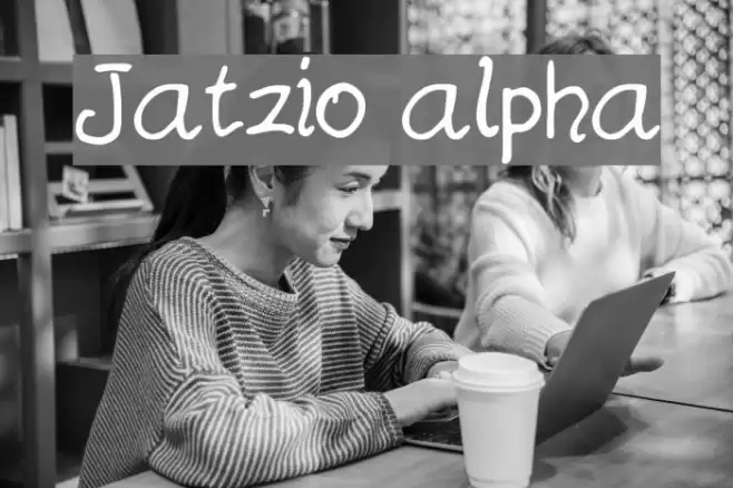 Jatzio alpha Font examples