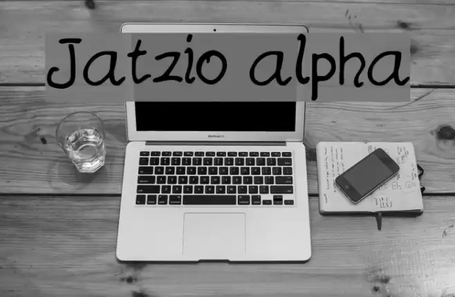 Jatzio alpha Font examples