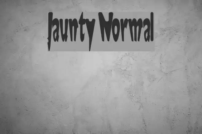 Jaunty Normal Font examples