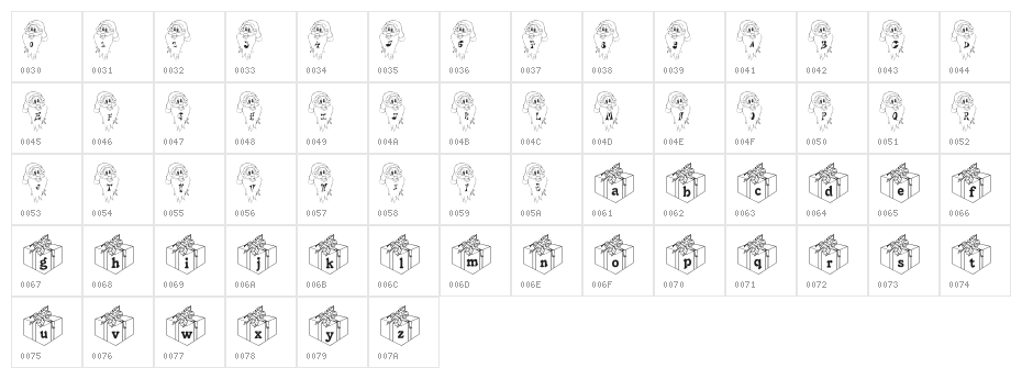 Jaunty Santa Character Map