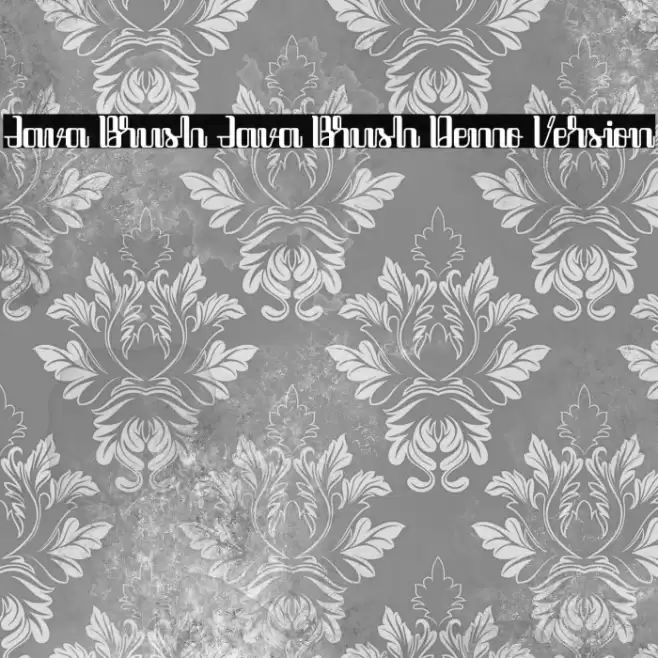 Java Brush Java Brush Demo Version Font examples
