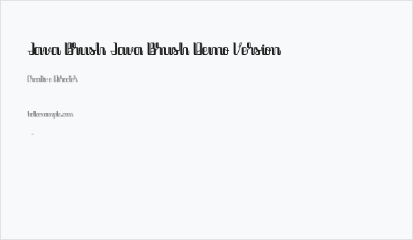 Java Brush Java Brush Demo Version Business Card