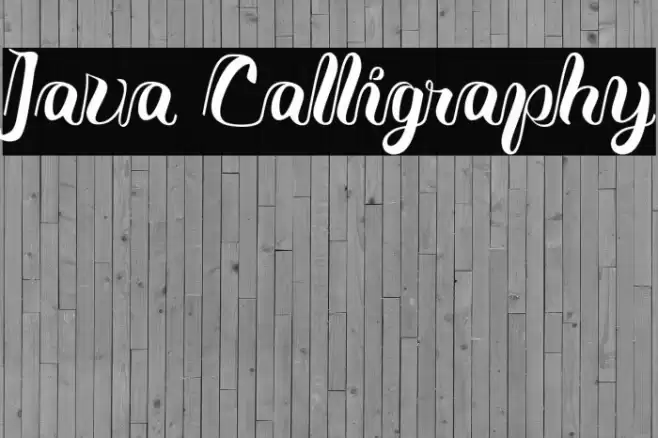 Java Calligraphy Font examples