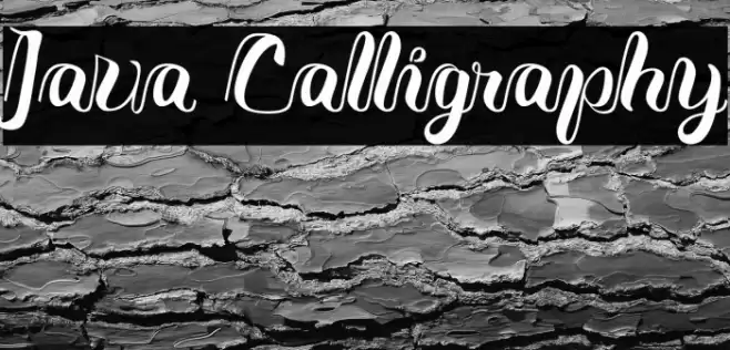 Java Calligraphy Font examples