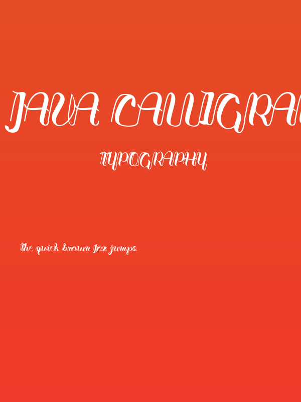 Java Calligraphy Poster