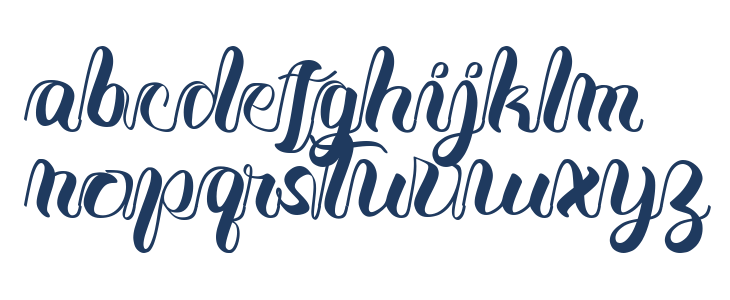 Java Calligraphy Lowercase