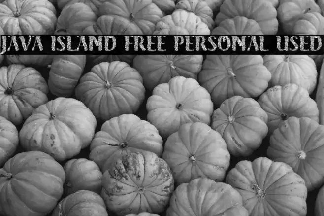 Java Island Free Personal Used Font examples