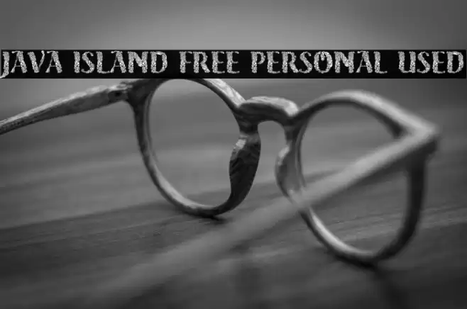 Java Island Free Personal Used Font examples