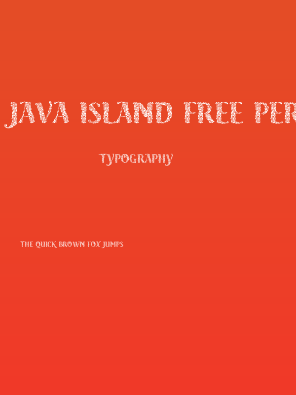 Java Island Free Personal Used Poster