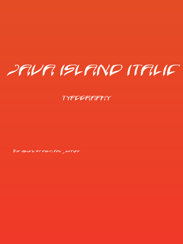 Java Island Italic Poster