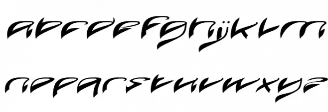 Java Island Italic 字体 小写