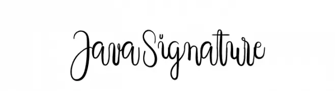 Java Signature  les polices de caractères gratuit tlcharger