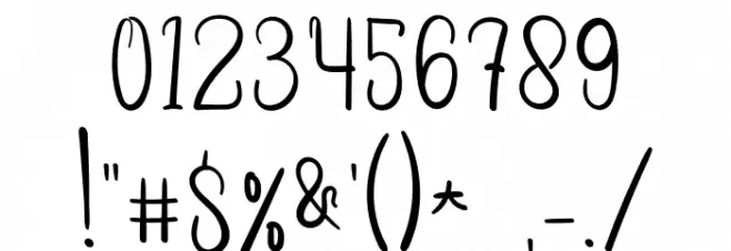 Java Signature Font OTHER CHARS