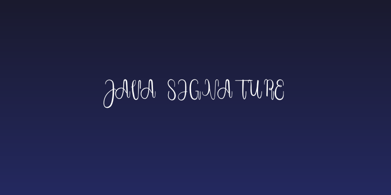 Java Signature Social Header