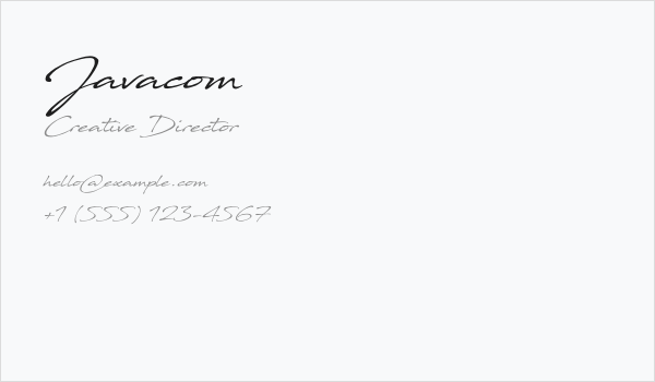 Javacom Business Card