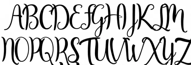 JavinkaScript Schriftart Groß