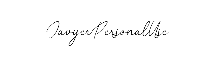 Javyer Personal Use  नि: शुल्क फ़ॉन्ट्स डाउनलोड