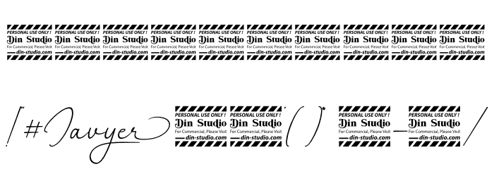 Javyer Personal Use Font OTHER CHARS