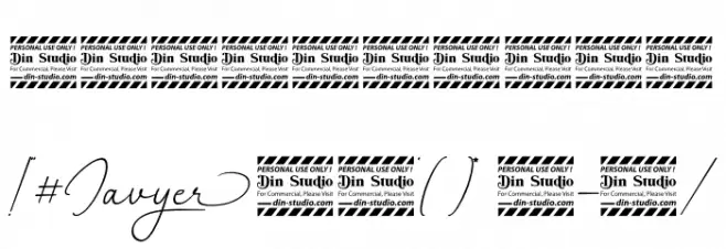 Javyer Personal Use Font OTHER CHARS