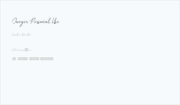 Javyer Personal Use Business Card