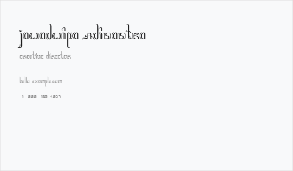 Jawadwipa Adisastra Business Card