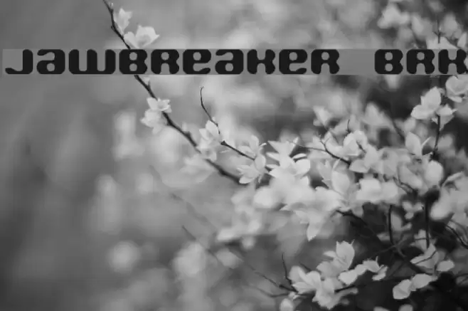 Jawbreaker BRK Font examples