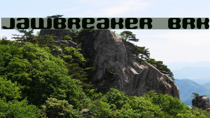 Jawbreaker BRK Font examples