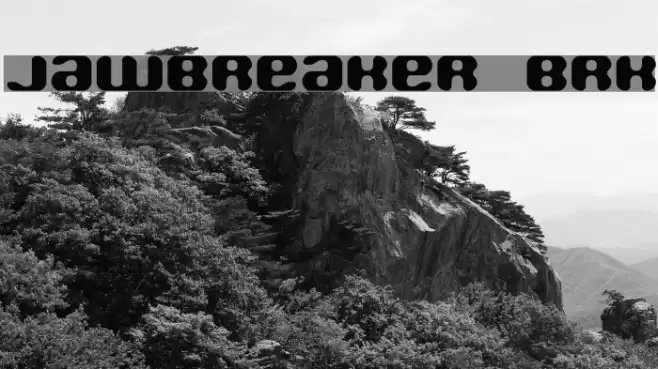 Jawbreaker BRK Font examples