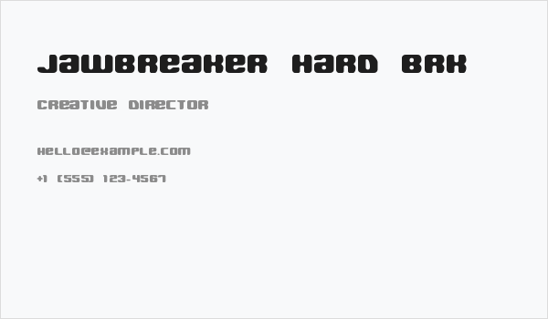 Jawbreaker Hard BRK Business Card