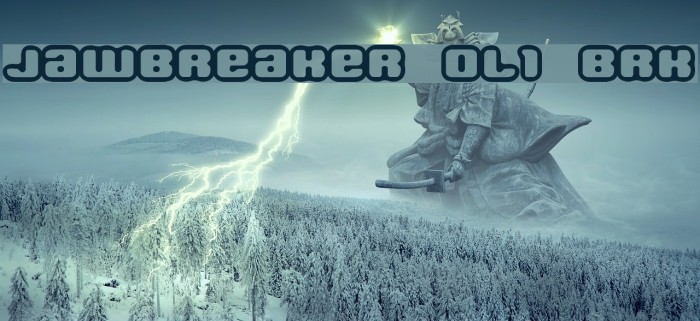 Jawbreaker OL1 BRK Font examples