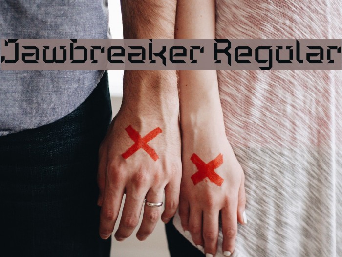 Jawbreaker Regular Font examples