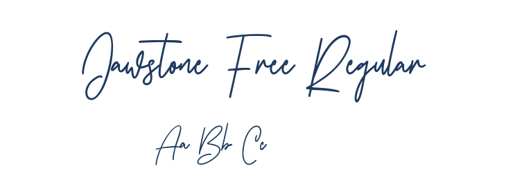 Jawstone Free Regular Font Preview