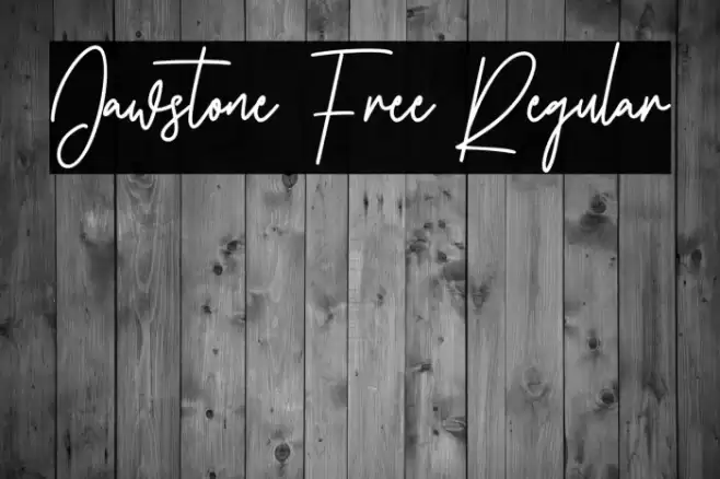 Jawstone Free Regular Caratteri examples