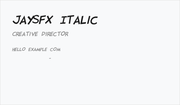 JaySFX Italic Business Card